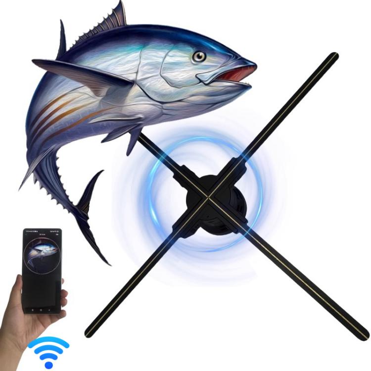 60cm 3D Holographic Fan with 1600x720 Resolution & 720 LEDs WiFi/APP DIY Content Control