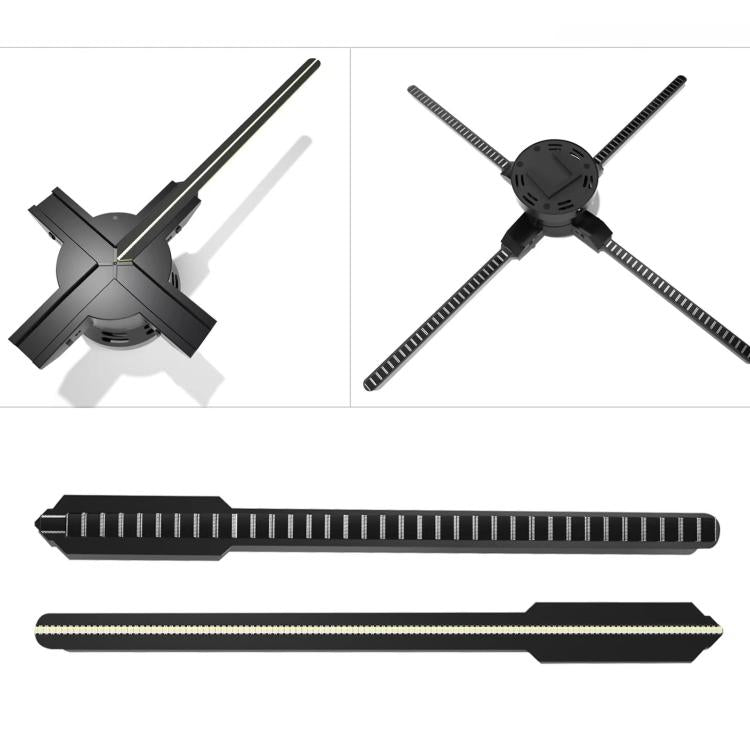 60cm 3D Holographic Fan with 1600x720 Resolution & 720 LEDs WiFi/APP DIY Content Control