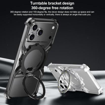 Mechanical Gear MagSafe Holder Borderless Metal Phone Case, For iPhone 17 Pro Max, For iPhone 17 Pro, For iPhone 17