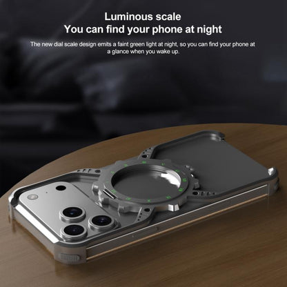 Mechanical Gear MagSafe Holder Borderless Metal Phone Case, For iPhone 17 Pro Max, For iPhone 17 Pro, For iPhone 17